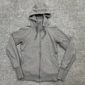 Athleta Womens Gray Long Sleeve Regular Fit Full-Zip Hoodie Size XS